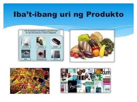 5 halimbawa ng produkto